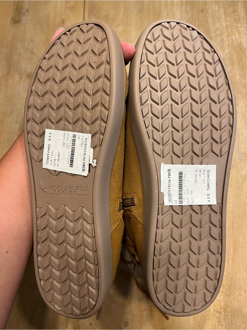 Koolaburra Women 's Tan Suede Shearling-Lined Boo’s tan - Picture 5 of 8